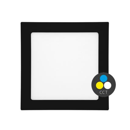 LED Ugradbena lampa za kupatilo RAFA LED/6W/230V 3000/4000/6000K 12x12 cm IP44 crno