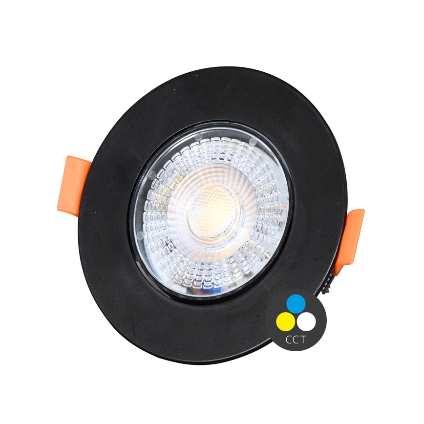 LED Prigušivo ugradbeno svetlo ZITA LED/3/5/7W/230V 3000/4000/6000K pr. 9 cm crno
