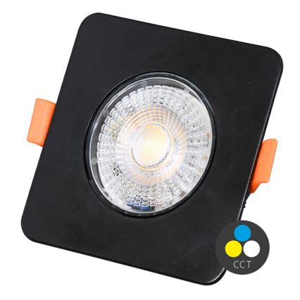 LED Prigušivo ugradbeno svetlo KENT LED/3/5/7W/230V3000/4000/6000K 9x9 cm crno