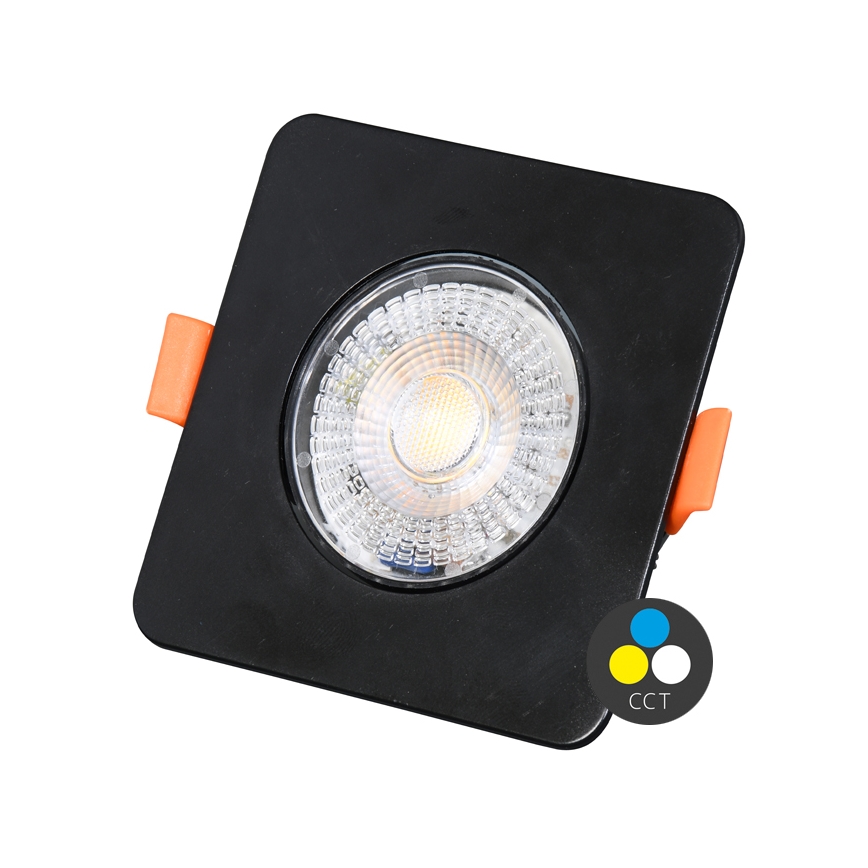 LED Prigušivo ugradbeno svetlo KENT LED/3/5/7W/230V3000/4000/6000K 9x9 cm crno