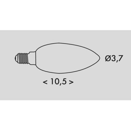 LED Sijalica RETRO C37 E14/2W/230V 3000K 320lm