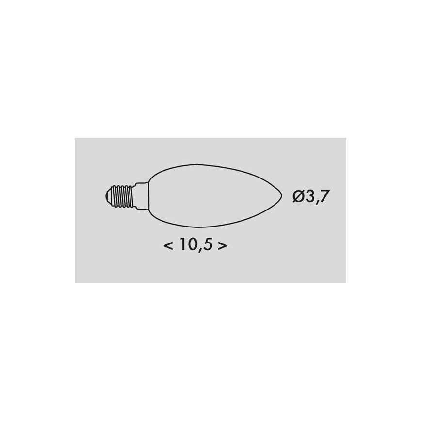 LED Sijalica RETRO C37 E14/2W/230V 3000K 320lm