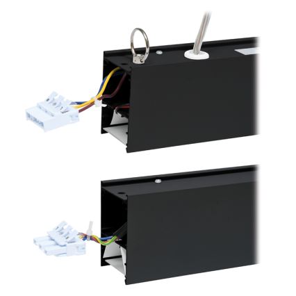 LED Plafonjera DONAR LED/28W/230V 4000K 120 cm crno