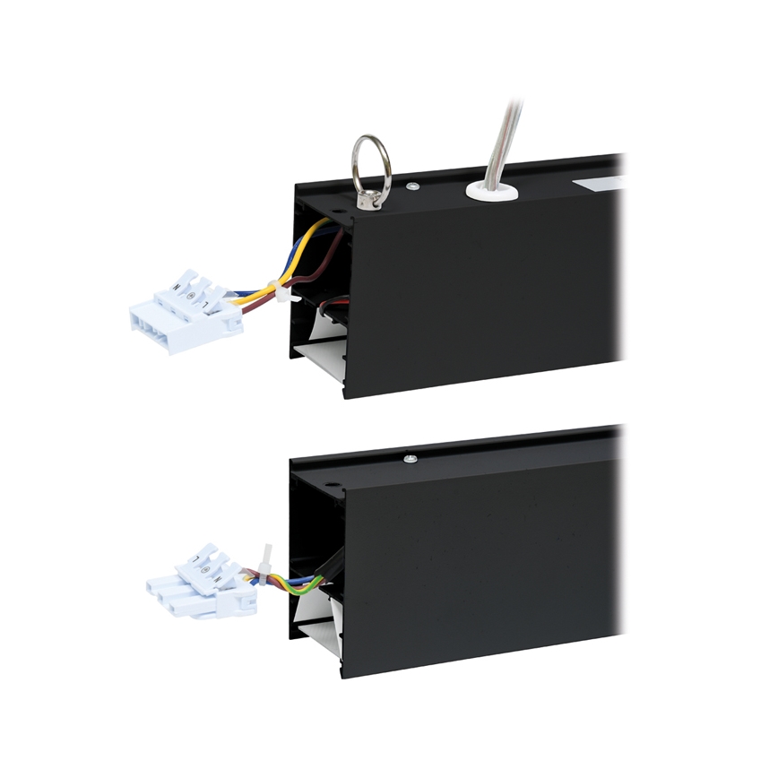 LED Plafonjera DONAR LED/28W/230V 4000K 120 cm crno
