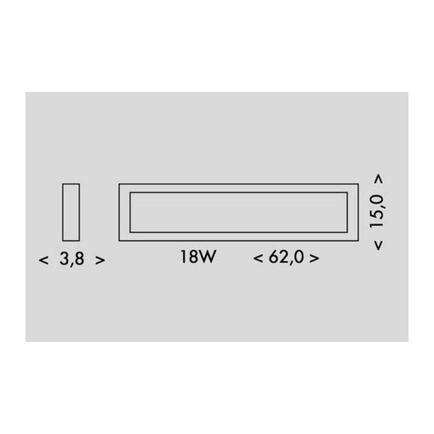 LED Plafonjera PILO LED/18W/230V 4100K 62 cm bela