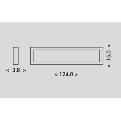 LED Plafonjera PILO LED/36W/230V 4100K 124 cm bela