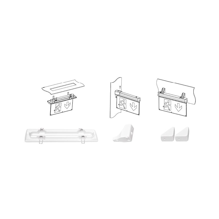 LED Panik lampa ALPHA LED/2,7W/230V 6000K 800mAh
