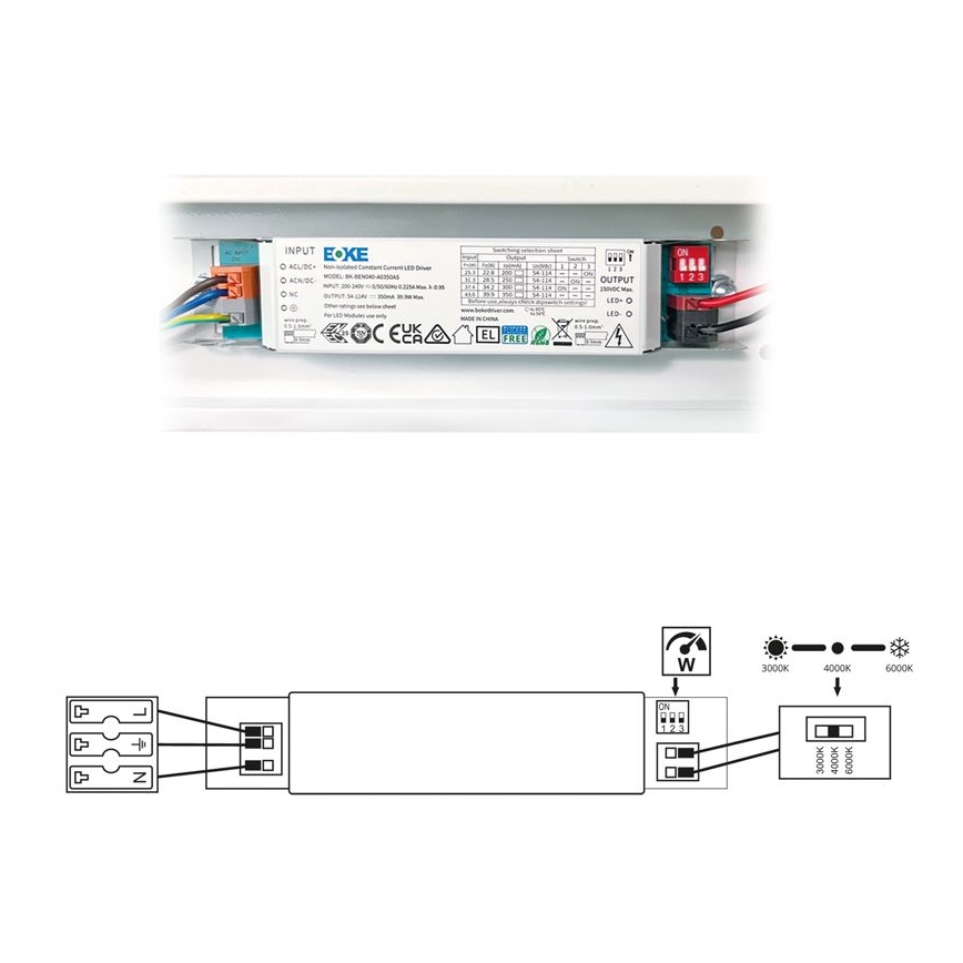LED Fluorescentna lampa VELO LED/24/32/40W/230V 3000/4000/6000K 120 cm bela