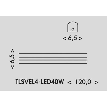 LED Fluorescentna lampa VELO LED/24/32/40W/230V 3000/4000/6000K 120 cm bela
