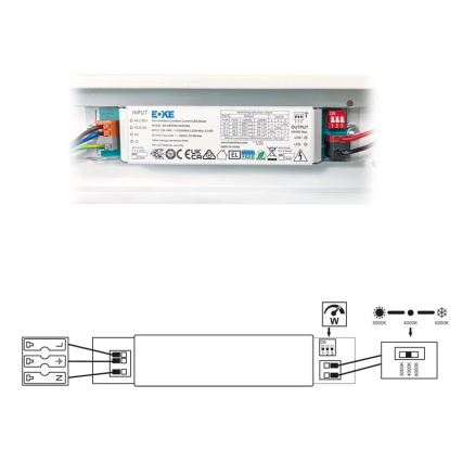 LED Fluorescentna lampa VELO LED/36/48/60W/230V 3000/4000/6000K 150 cm bela