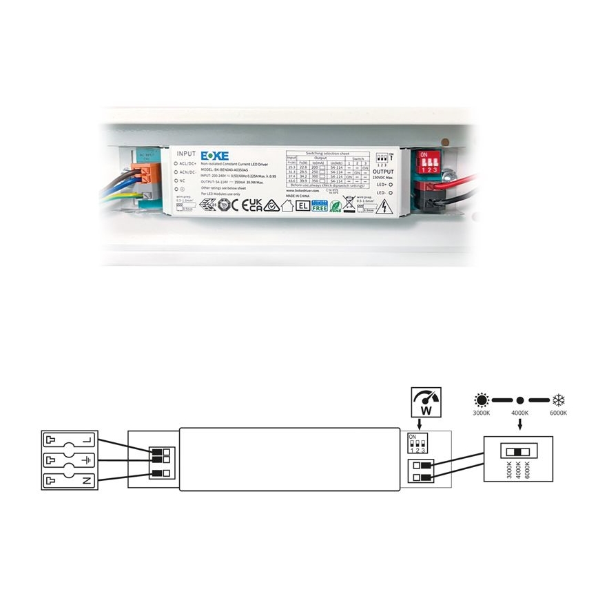 LED Fluorescentna lampa VELO LED/36/48/60W/230V 3000/4000/6000K 150 cm bela