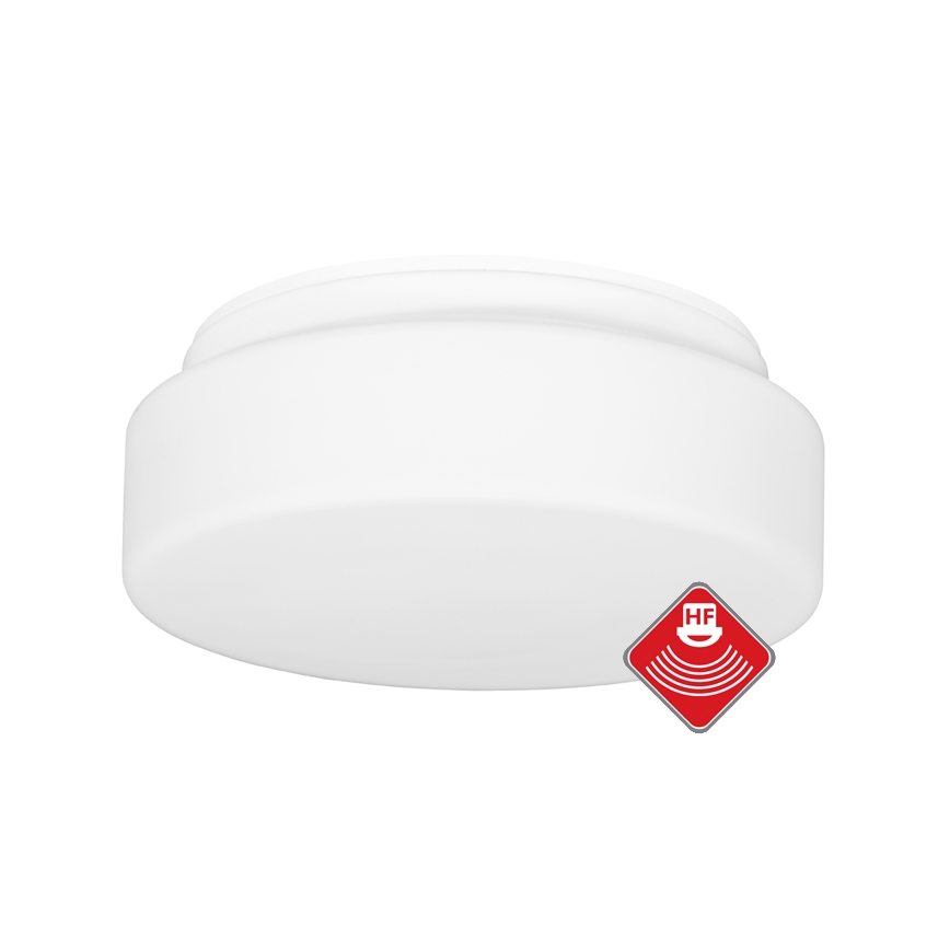 Spoljašnja plafonjera sa senzorom HECTOR 1xE27/60W/230V pr. 25 cm IP44 opal bela