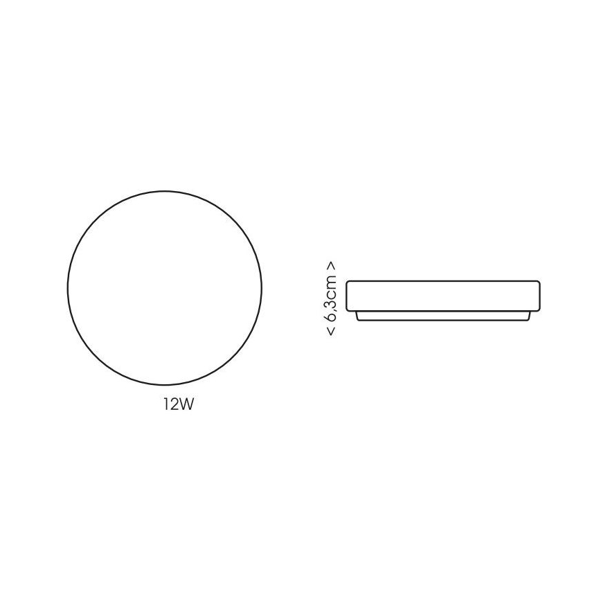 LED plafonjera za kupatilo LIRA LED/12W/230V 4000K pr. 24 cm IP44