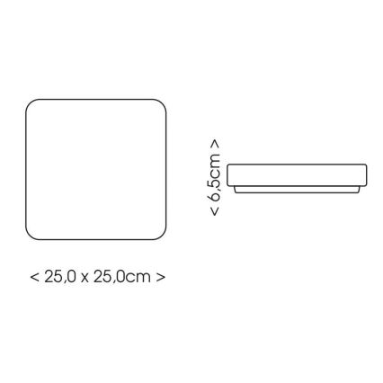 LED plafonjera za kupatilo LUKY LED/12W/230V 4000K 25x25 cm IP44 bela