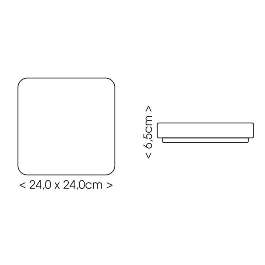 LED plafonjera za kupatilo LUKY LED/12W/230V 4000K 24x24 cm IP44