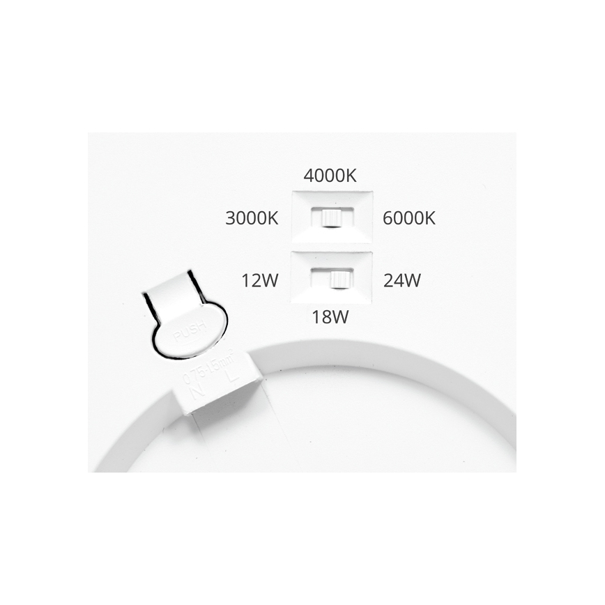 LED Prigušivo ugradbeno svetlo sa senzorom LEXA LED/12/18/24W/230V 3000/4000/6000K pr. 30 cm bela