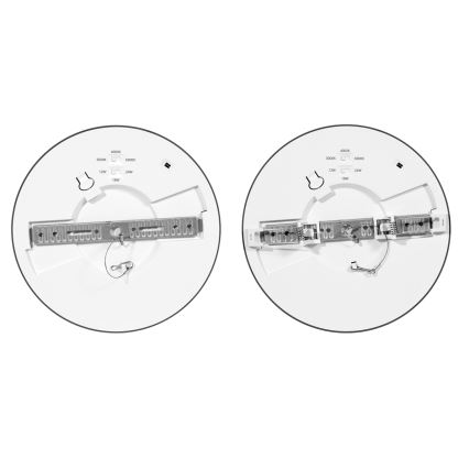 LED Prigušivo ugradbeno svetlo sa senzorom LEXA LED/12/18/24W/230V 3000/4000/6000K pr. 30 cm crno