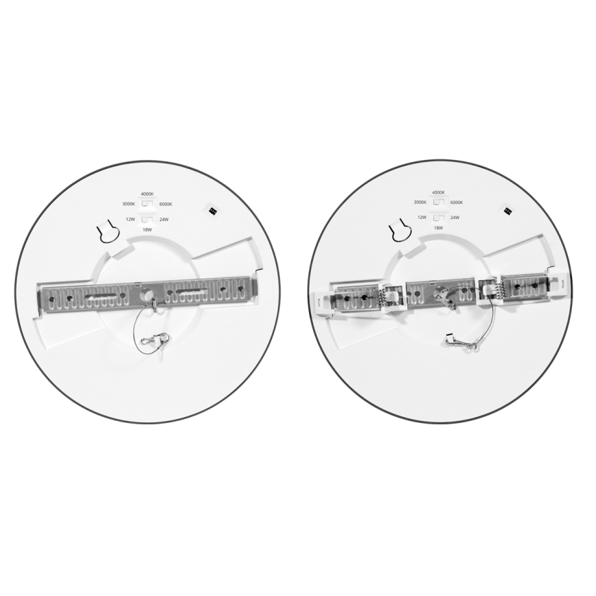 LED Prigušivo ugradbeno svetlo sa senzorom LEXA LED/12/18/24W/230V 3000/4000/6000K pr. 30 cm crno