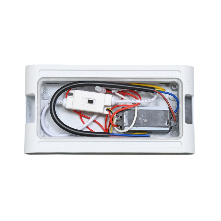 LED Spoljna zidna lampa BRICK 2xLED/6W/230V 3000/4000/6500K IP65 bela