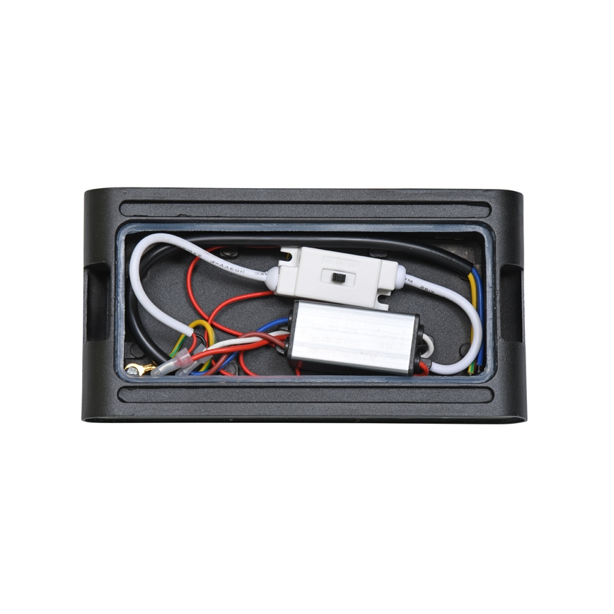 LED Spoljna zidna lampa BRICK 2xLED/6W/230V 3000/4000/6500K IP65 crno