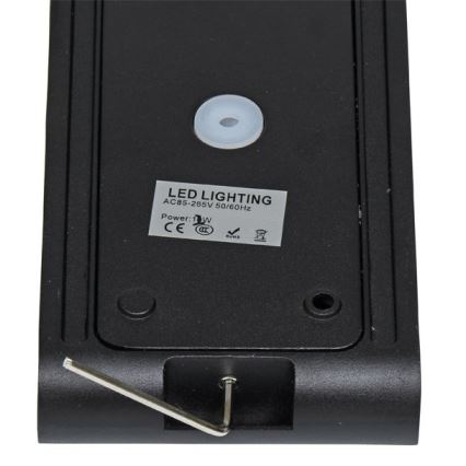LED Spoljna zidna lampa BRICK 2xLED/6W/230V 3000/4000/6500K IP65 crno