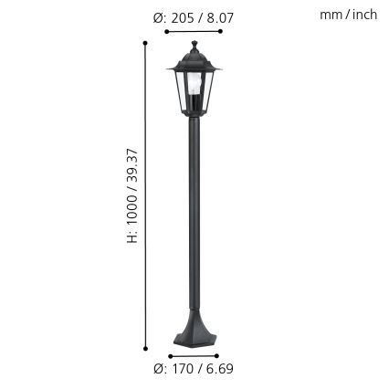 EGLO - Spoljašnja lampa 1xE27/60W/230V