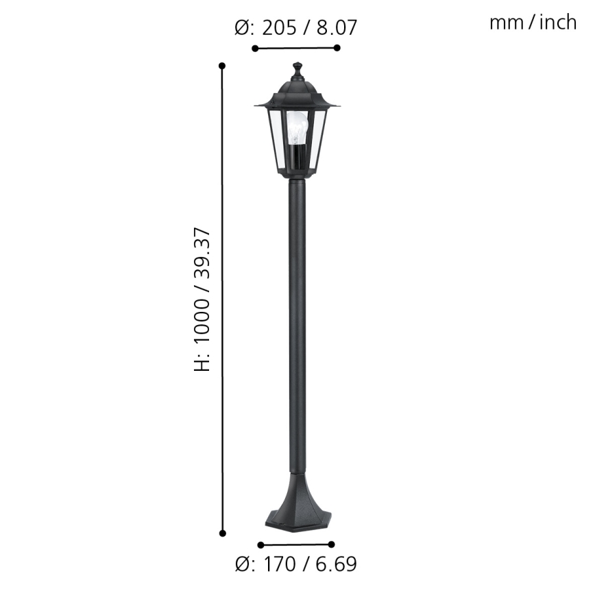 EGLO - Spoljašnja lampa 1xE27/60W/230V