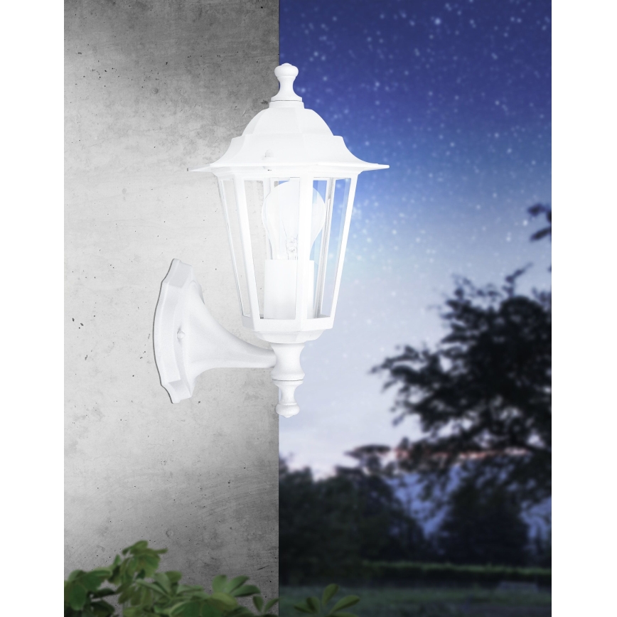 EGLO - Spoljašnja zidna lampa 1xE27/60W bela
