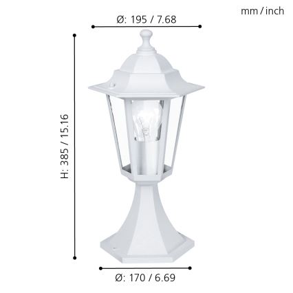 EGLO - Spoljašnja lampa 1xE27/60W