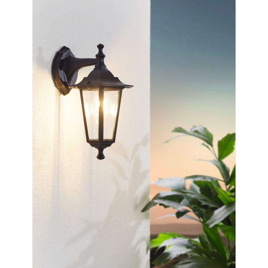 EGLO - Spoljašnja zidna lampa 1xE27/60W crno