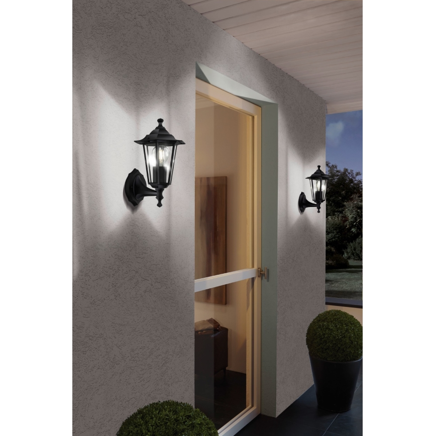 EGLO - Spoljašnja zidna lampa 1xE27/60W crno
