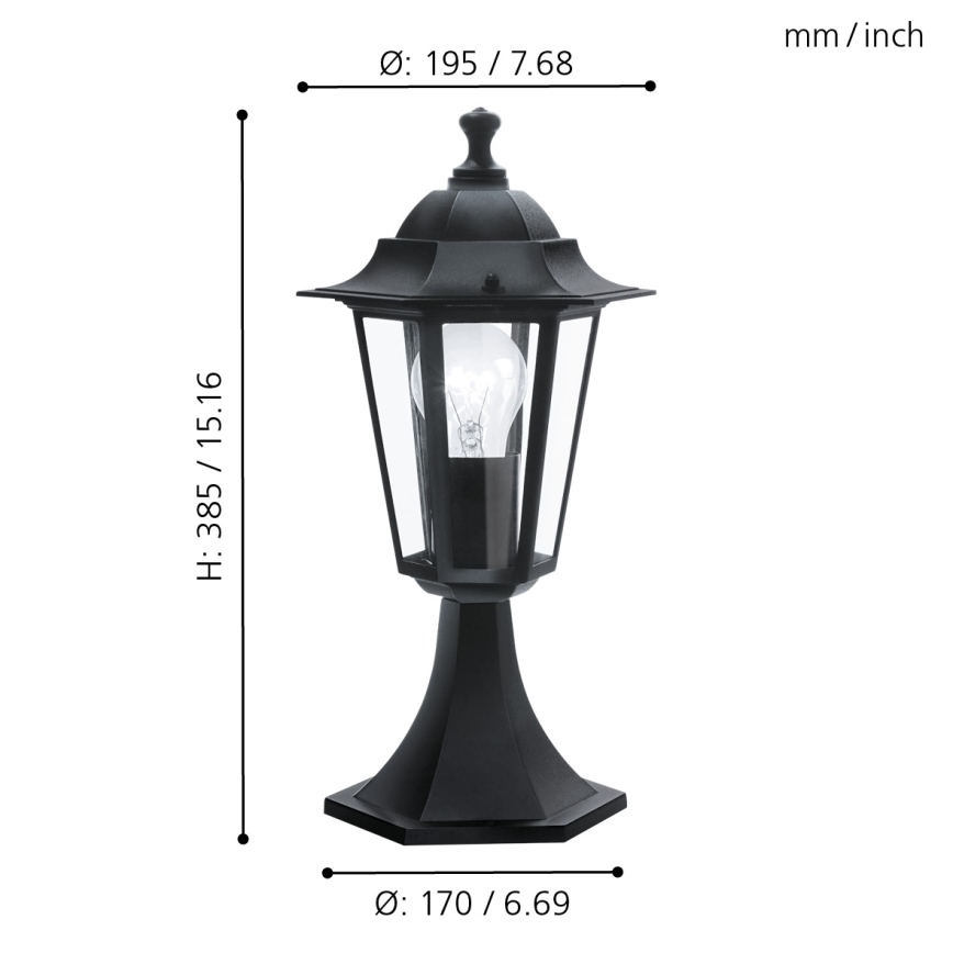 EGLO - Spoljašnja lampa 1xE27/60W crno IP44