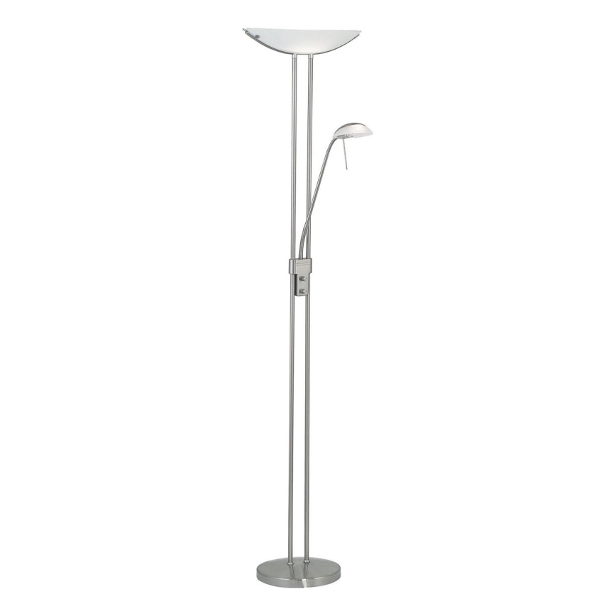 Eglo 25869 - Prigušiva podna lampa BAYA 1xR7s/230W/230V + 1xG9/33W mat krom