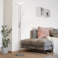 Eglo 25869 - Prigušiva podna lampa BAYA 1xR7s/230W/230V + 1xG9/33W matni hrom