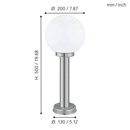 Eglo - Spoljašnja lampa 1xE27/60W/230V IP44