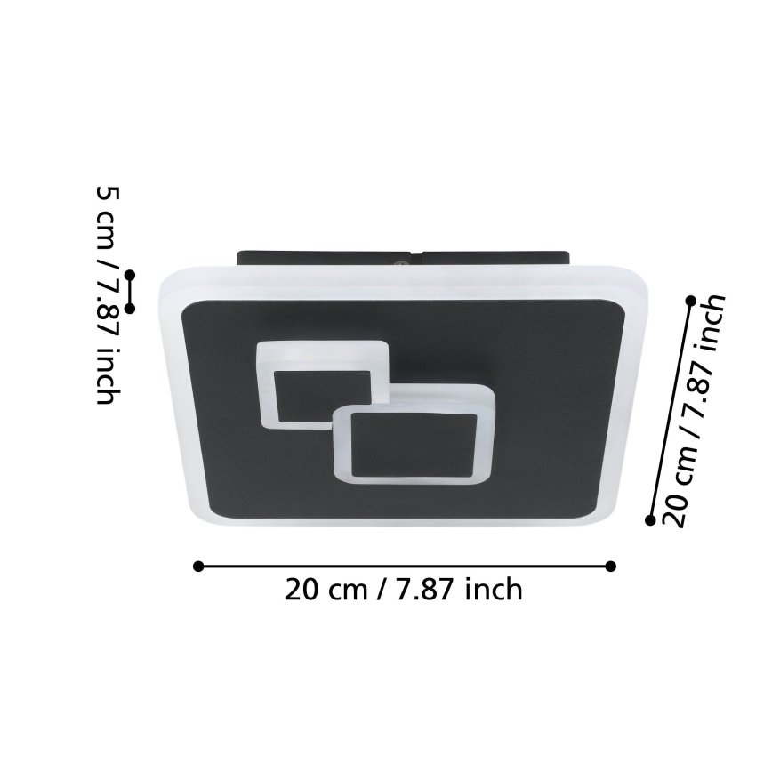 Eglo - LED Plafonjera LED/7,8W/230V crno