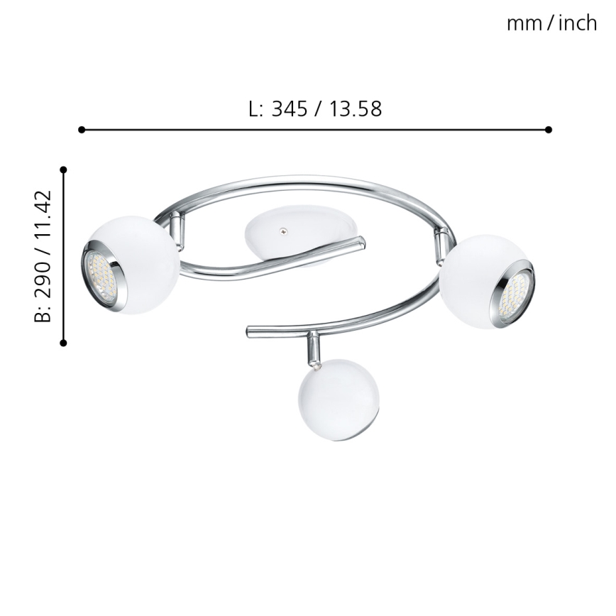 EGLO - LED Reflektorska lampa 3xGU10/3W LED