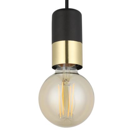 Eglo - Luster na sajli 1xE27/40W/230V crno/zlatna