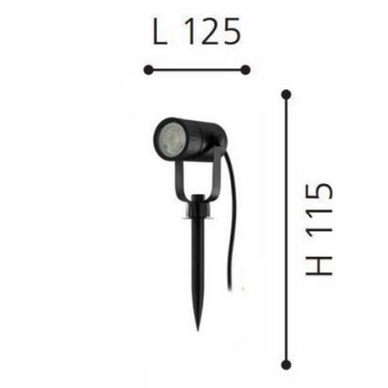 Eglo 31374 - LED RGBW Prigušiva vanjska lampa NEMA-Z 1xGU10/5W/230V 2700-6500K IP65 crno