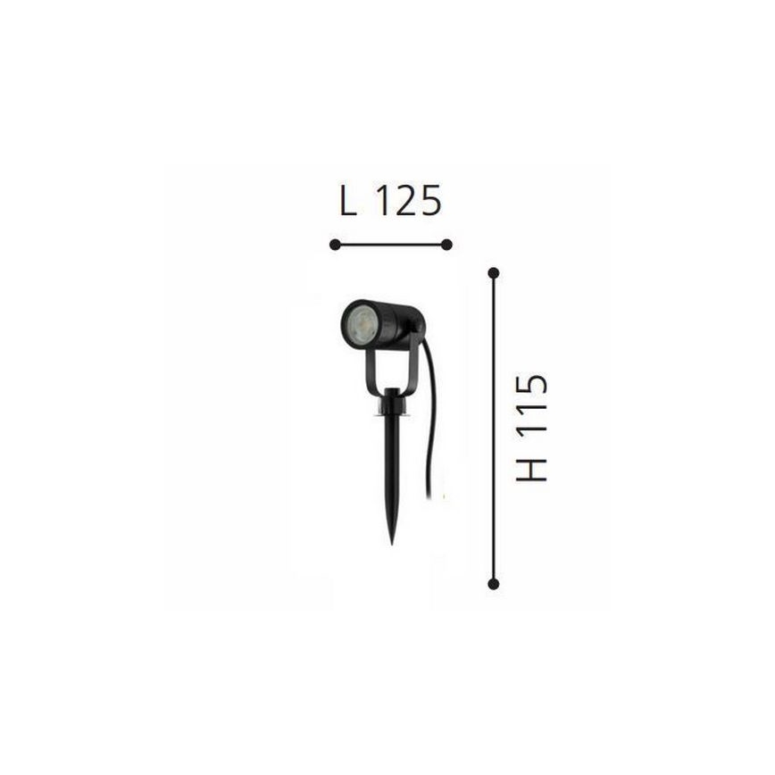 Eglo 31374 - LED RGBW Prigušiva vanjska lampa NEMA-Z 1xGU10/5W/230V 2700-6500K IP65 crno