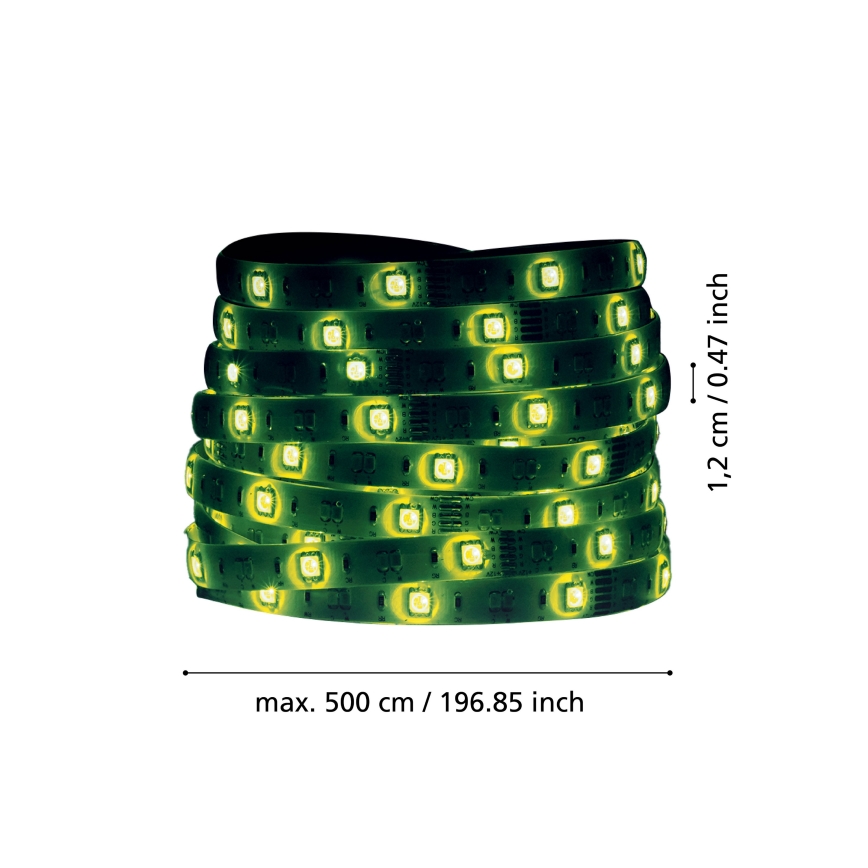 Eglo 31409 - LED RGBW Prigušiva traka 5m LED/11W/12/230V 2700-6500K