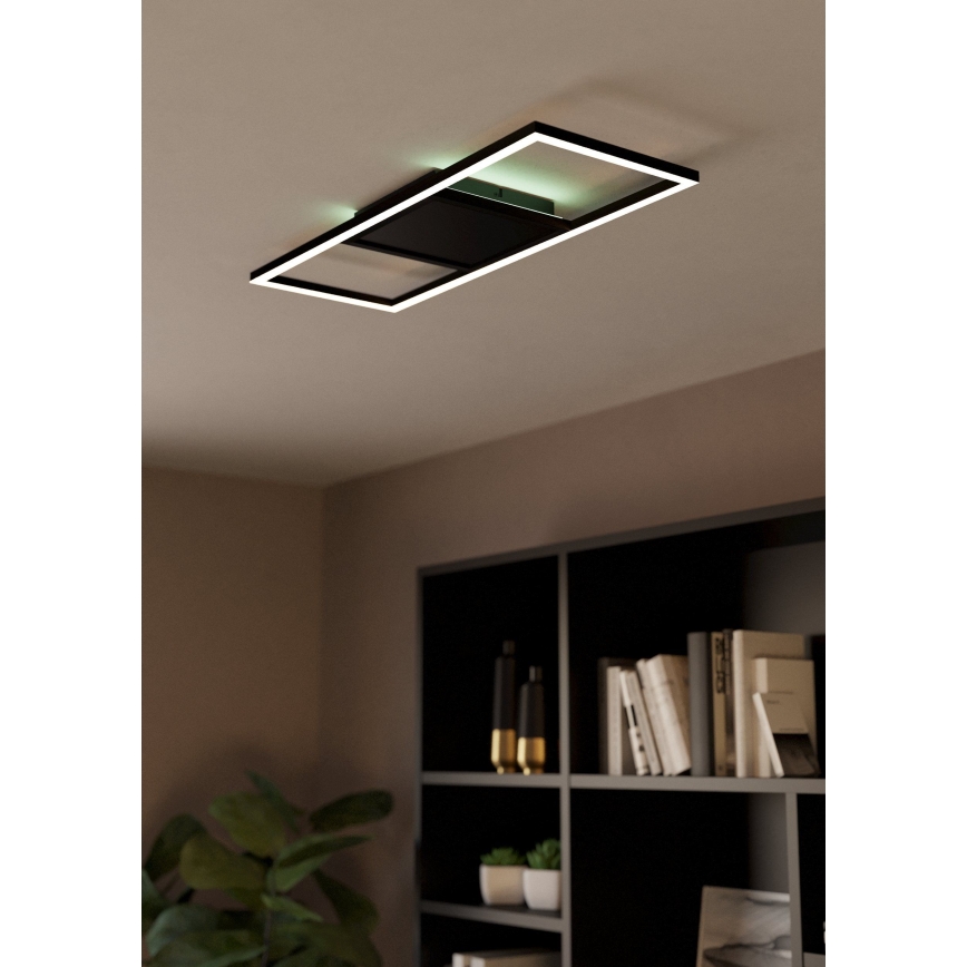 Eglo 31431 - LED RGBW Prigušiva plafonjera CALAGRANO-Z LED/21W/230V 3000-6500K crno