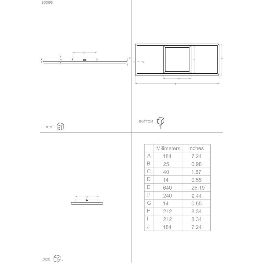 Eglo 31431 - LED RGBW Prigušiva plafonjera CALAGRANO-Z LED/21W/230V 3000-6500K crno