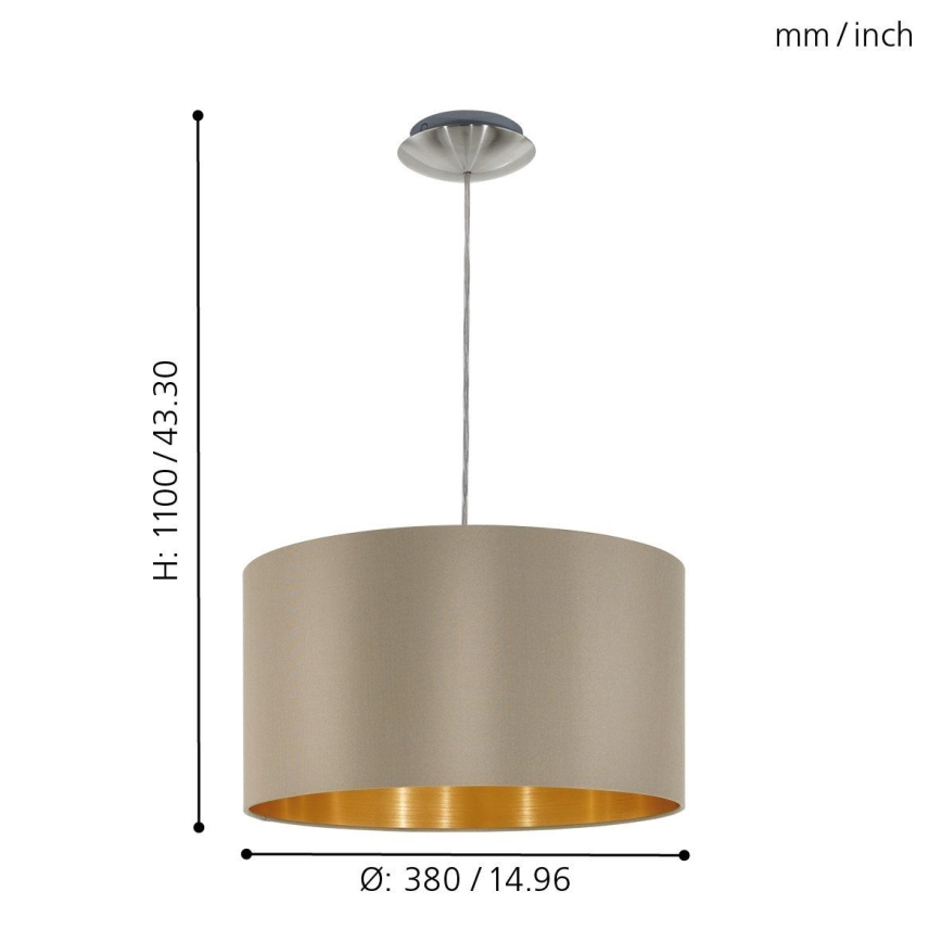 Eglo - Luster na sajli 1xE27/60W/230V