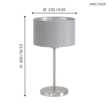 Eglo - Stona lampa 1xE27/60W/230V
