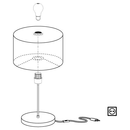 Eglo - Stona lampa 1xE27/60W/230V