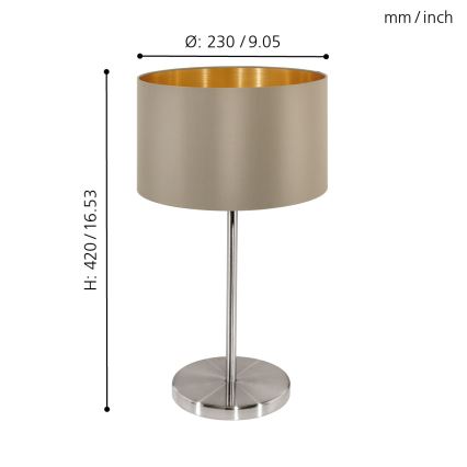 Eglo - Stona lampa 1xE27/60W/230V
