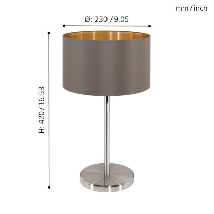 Eglo - Stona lampa 1xE27/60W/230V