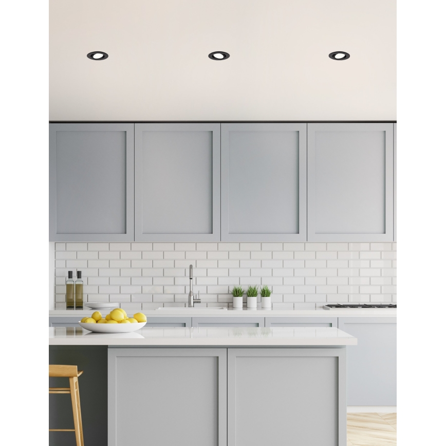 Eglo 31695 - LED RGBW Prigušiva ugradbena lampa SALICETO-Z LED/4,7W/230V 2700-6500K crno