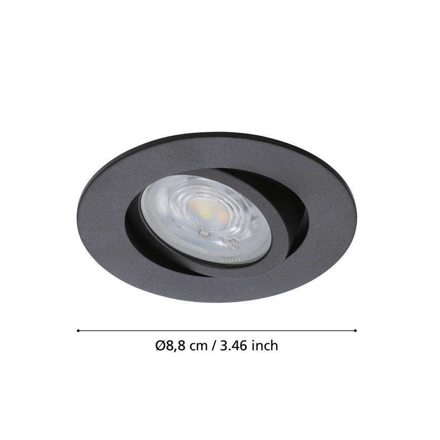 Eglo 31695 - LED RGBW Prigušiva ugradbena lampa SALICETO-Z LED/4,7W/230V 2700-6500K crno